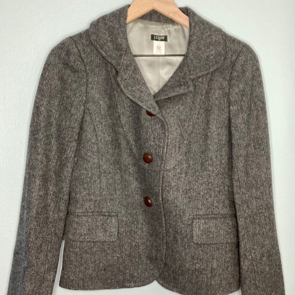 JCrew wool herringbone blazer